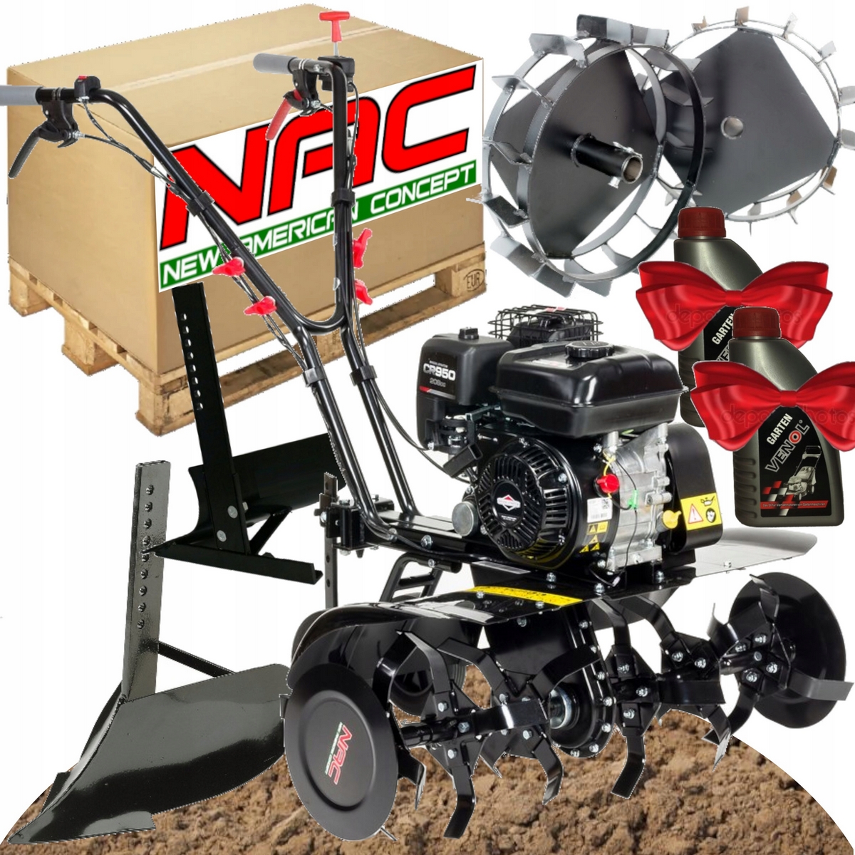 Rotavátor NAC 80 cm 3500 W 6,5 HP